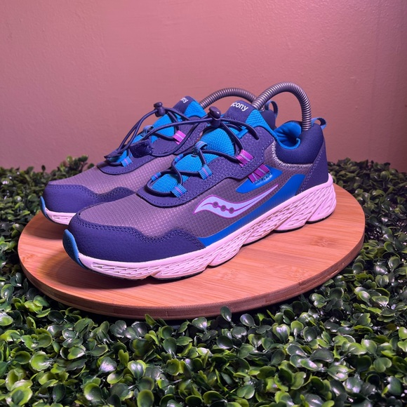 🔥 SAUCONY WIND SHIELD 3.0 BLUE ATHLETIC RUNNING SHOE KIDS 6.5 WOMENS 8 SK167279 - Picture 2 of 9